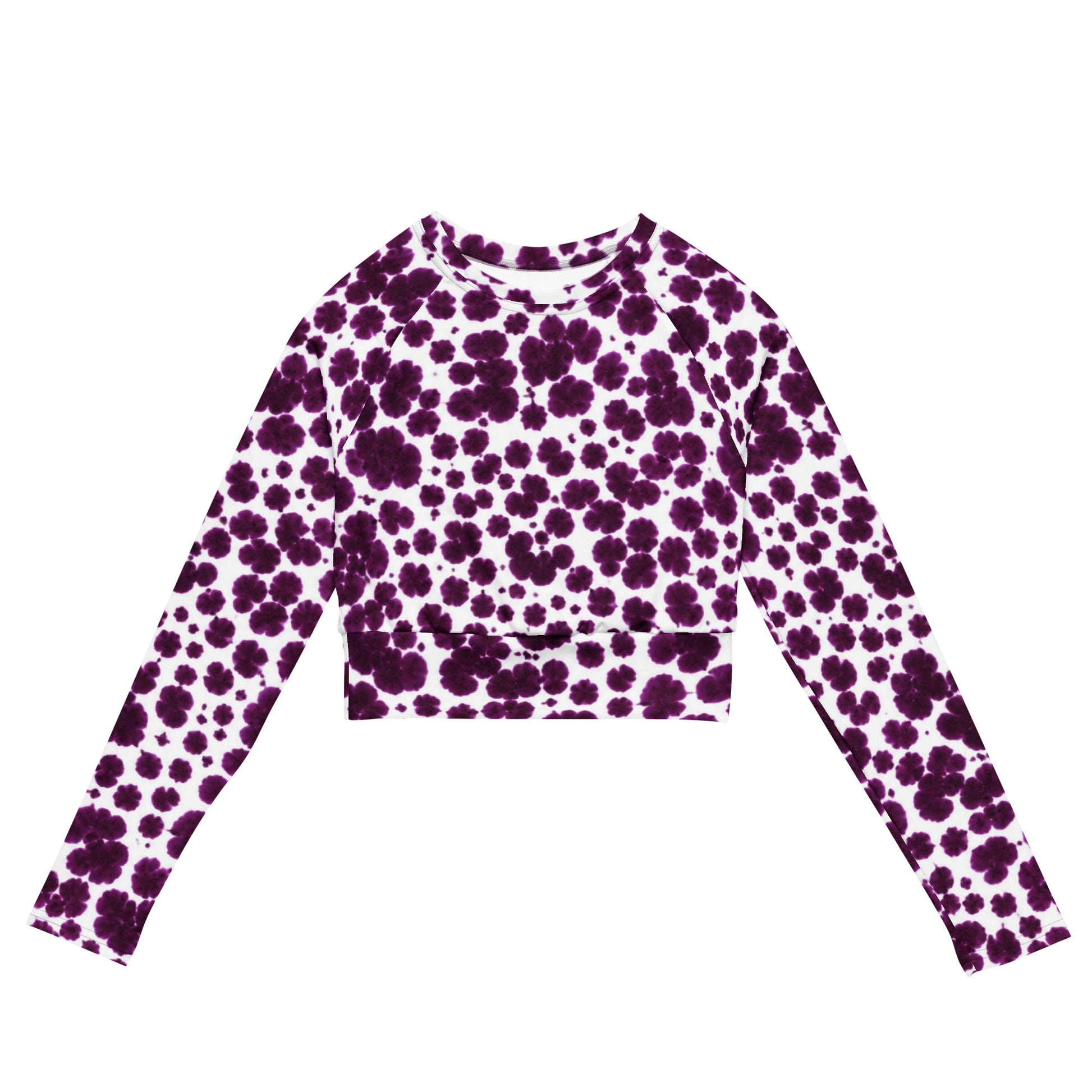 Lioulin Wild Cat Long Sleeve Crop Top - front view