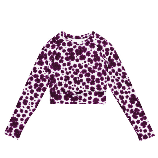Lioulin Wild Cat Long Sleeve Crop Top - front view