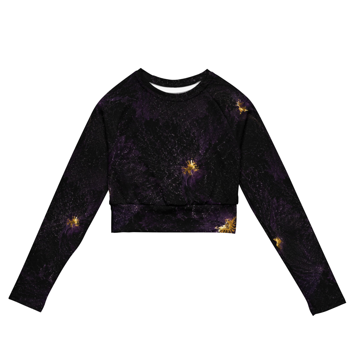 Sorbet Black Delight long-sleeve crop top, front view