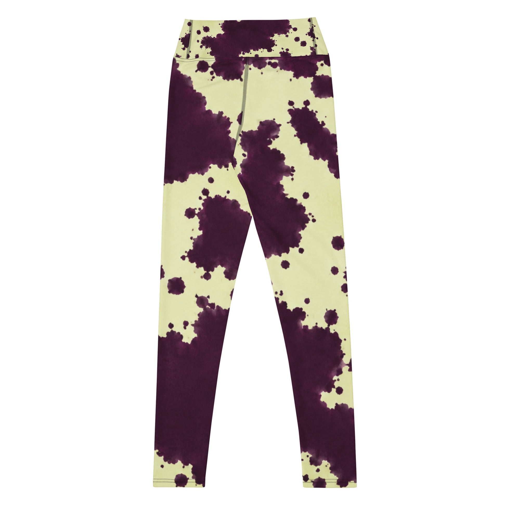 Autumn Fest Orchid Leggings - back view, cream and blush-pink Phalaenopsis orchid print