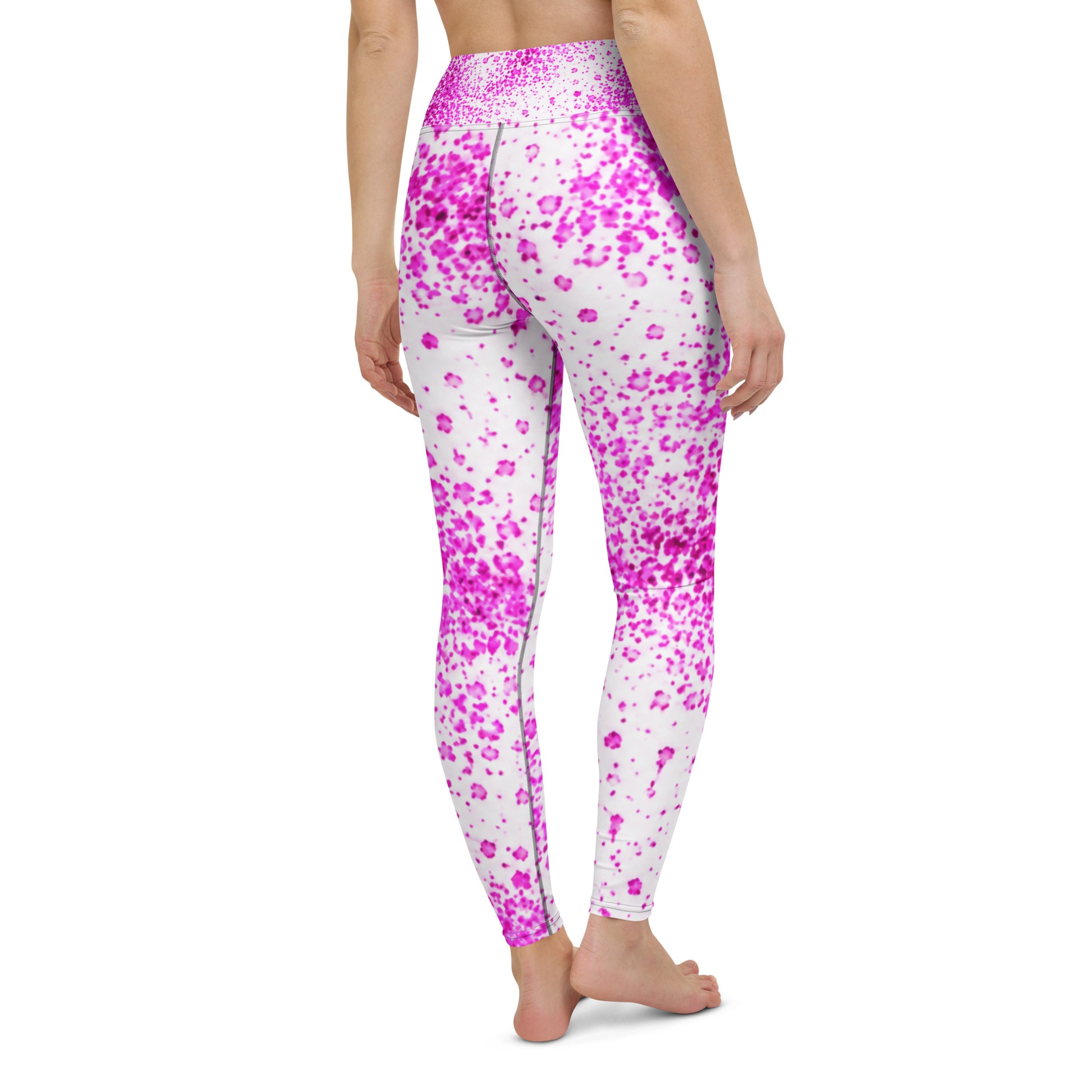 Pale Face Clown Orchid Yoga Leggings - back view alternate
