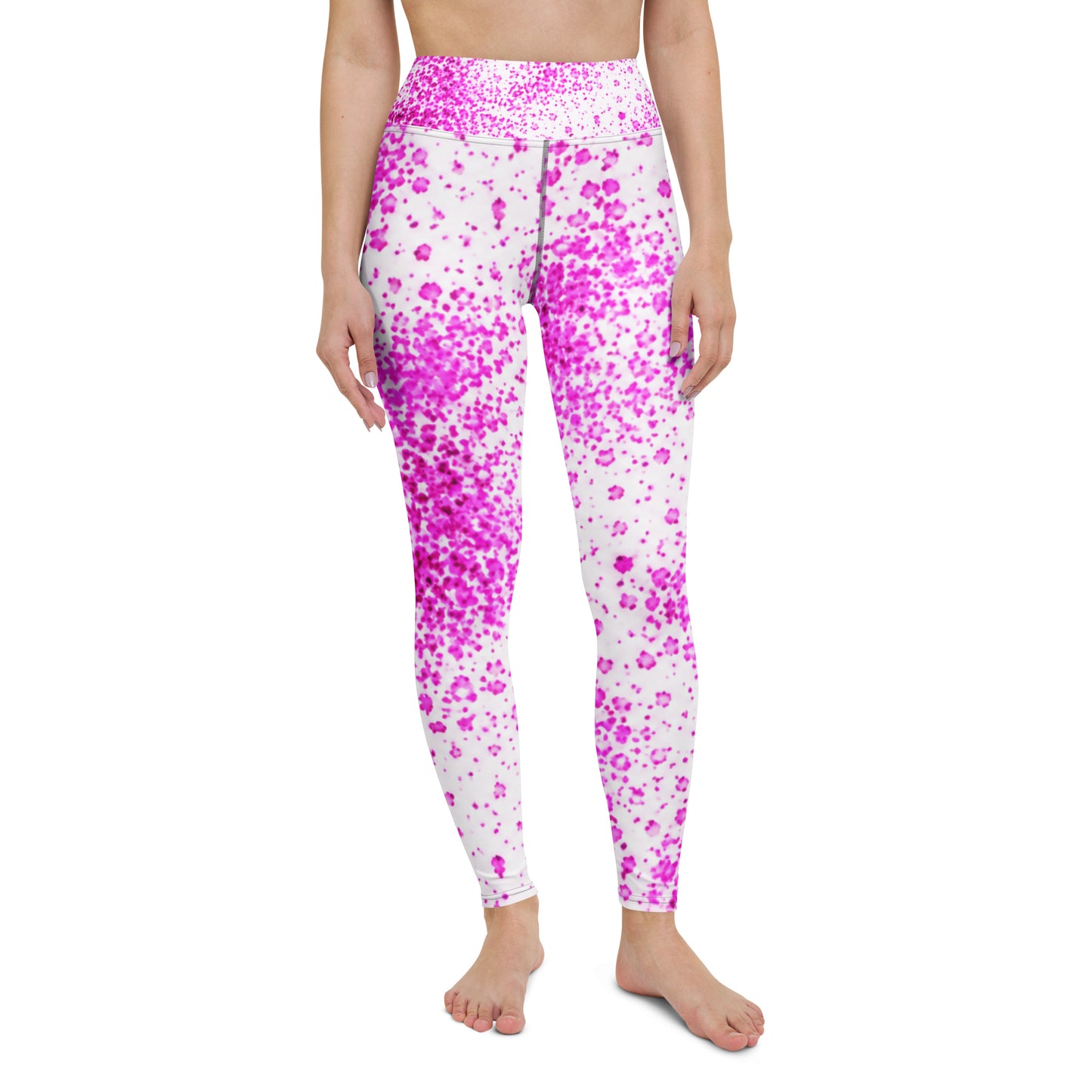 Pale Face Clown Orchid Yoga Leggings - front view alternate