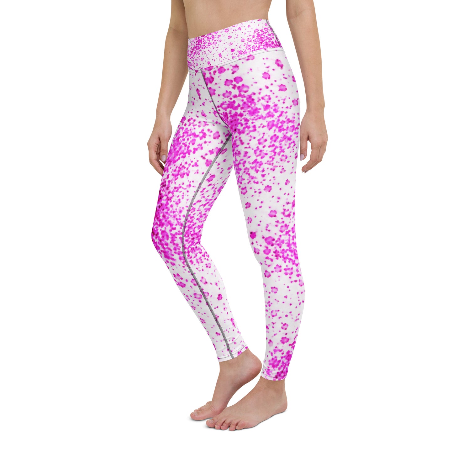 Pale Face Clown Orchid Yoga Leggings - left front view