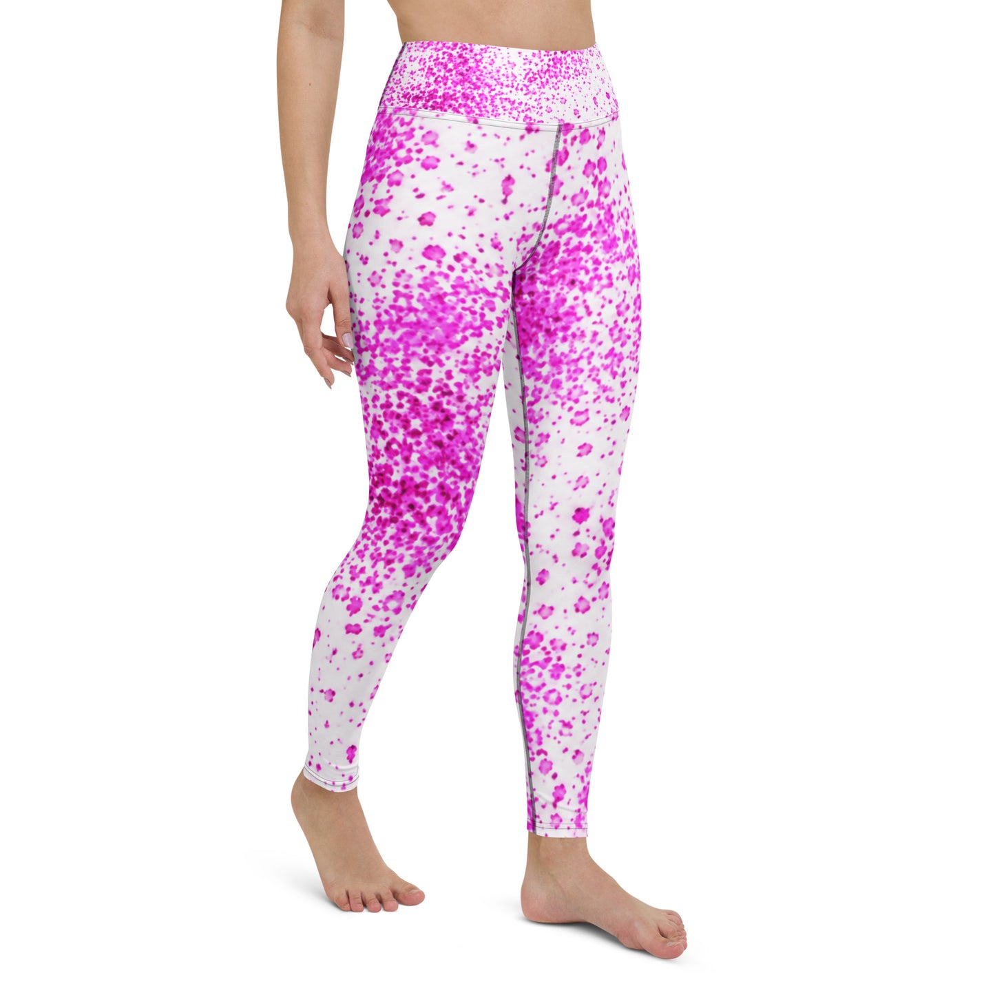 Pale Face Clown Orchid Yoga Leggings - right front view