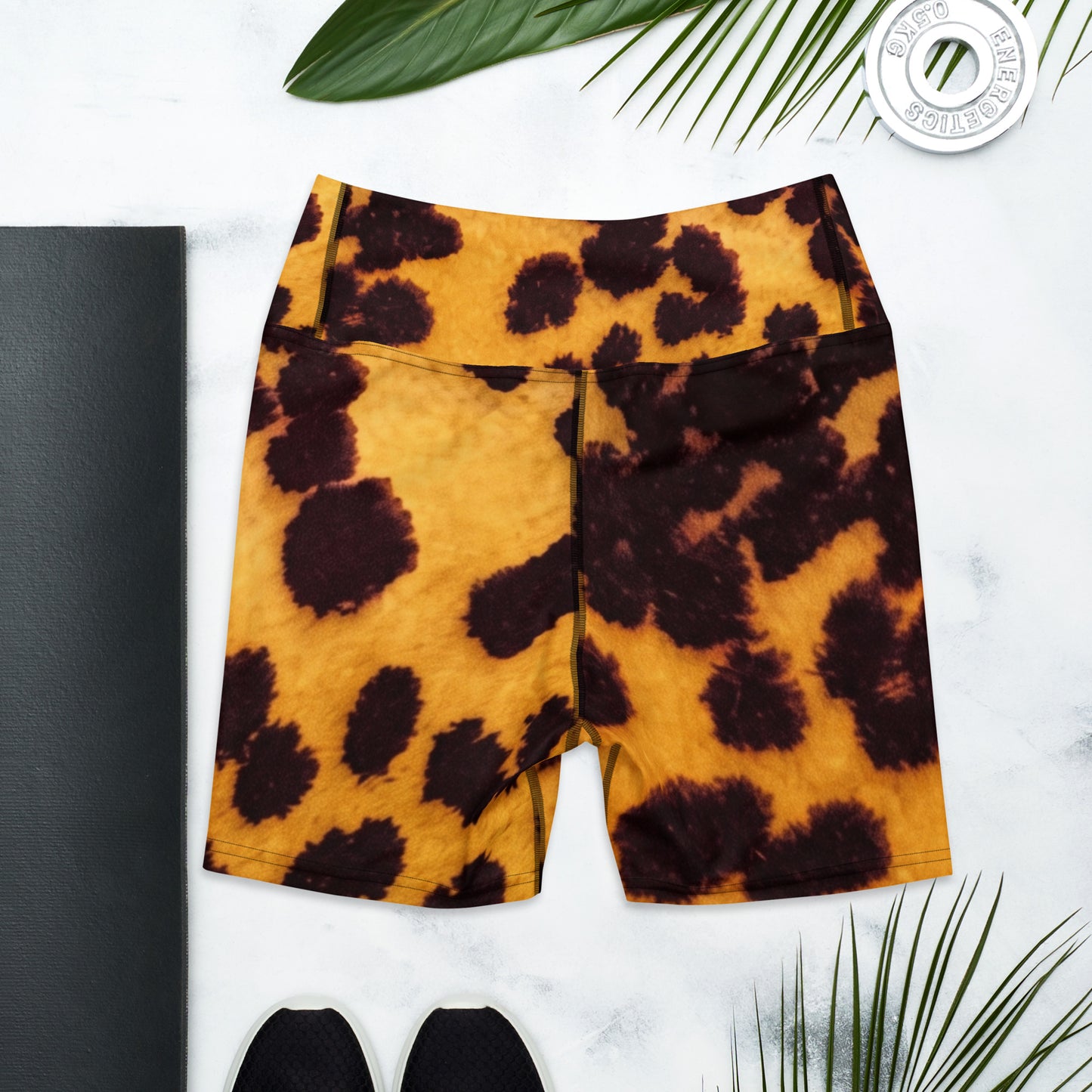 Tiger Orchid Shorts - back detail, tiger orchid pattern close-up