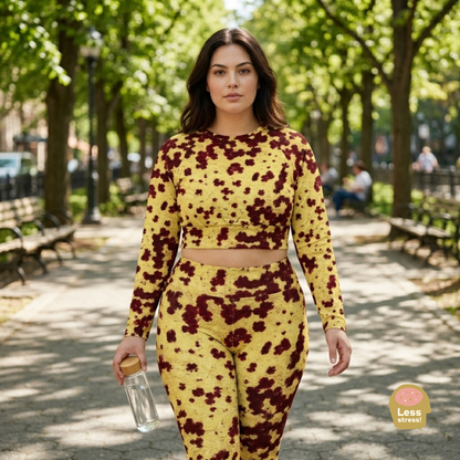 Godefroyae Orchid Long Sleeve Crop Top