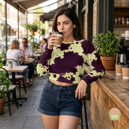Autumn Fest orchid Recycled long-sleeve crop top