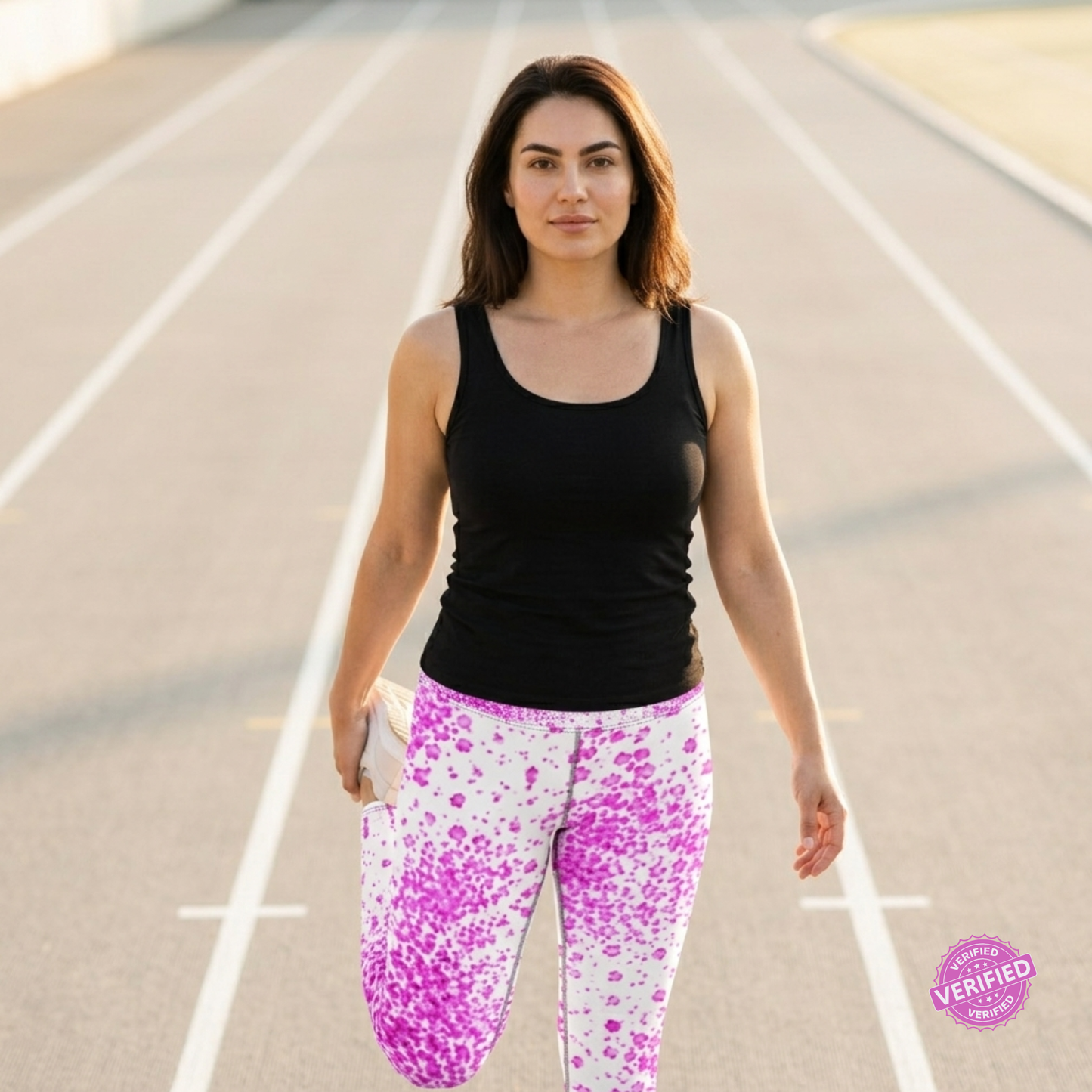 Pale Face Clown orchid Yoga Leggings