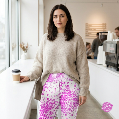 Pale Face Clown orchid Yoga Leggings