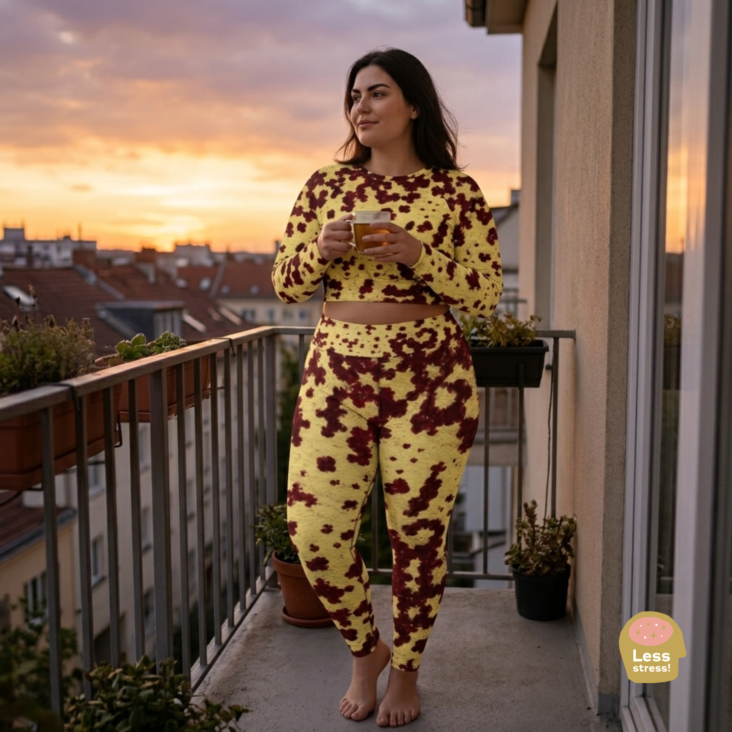 Godefroyae Orchid Long Sleeve Crop Top