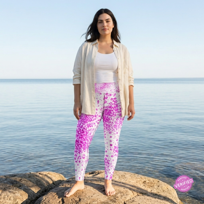 Pale Face Clown orchid Yoga Leggings