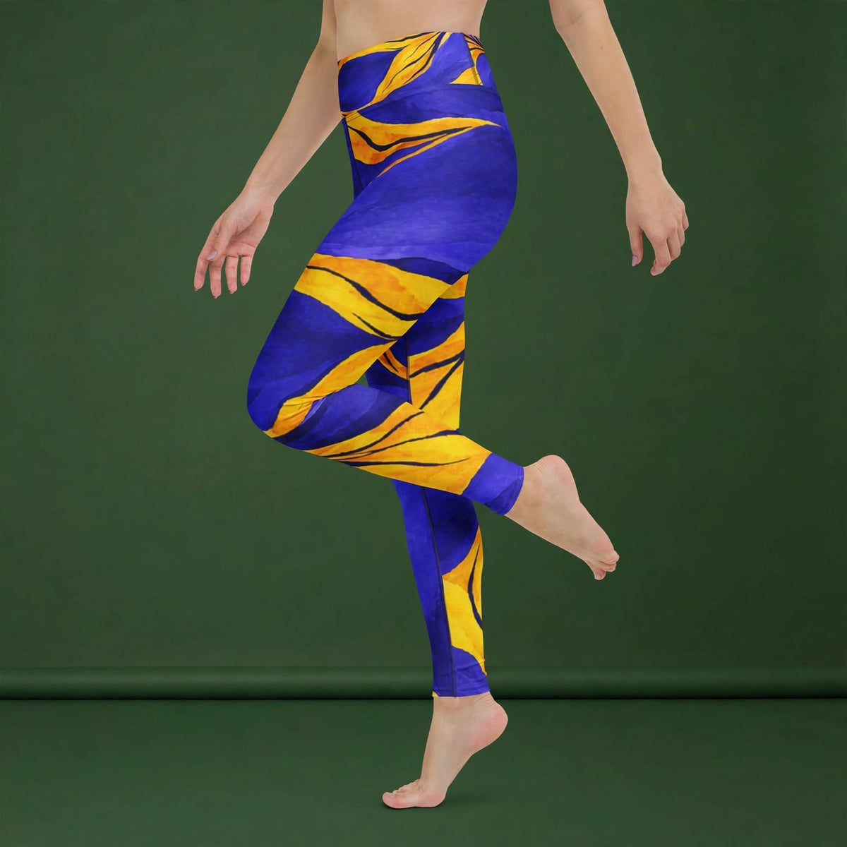 Sorbet Morpho Viola Leggings – abstract print from the real flower, image 9