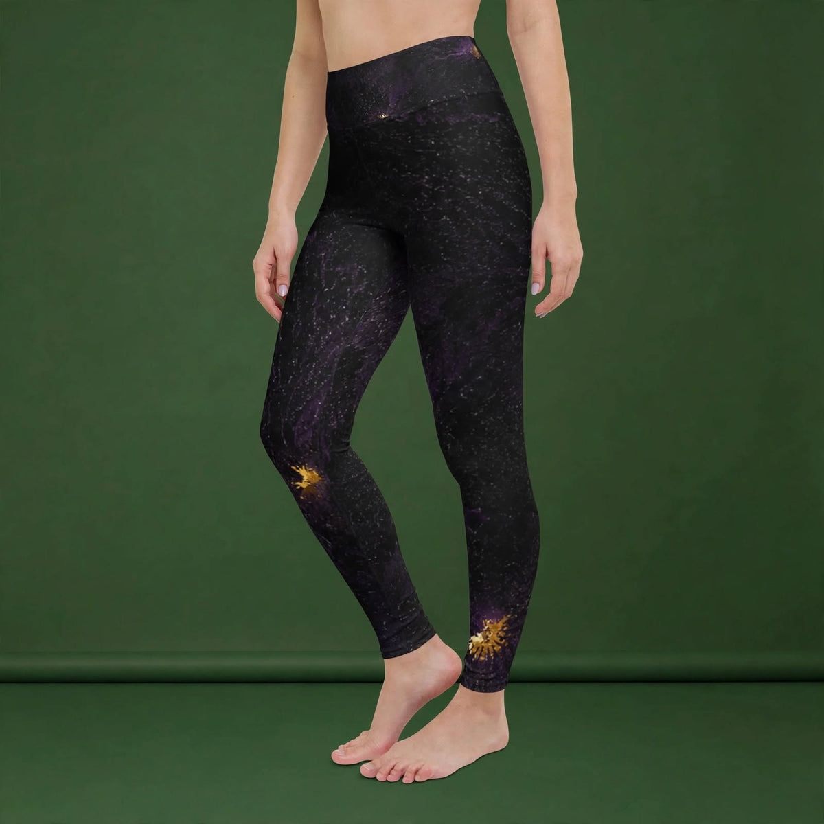 Sorbet Black Delight Viola Leggings – abstract print from the real flower, image 8