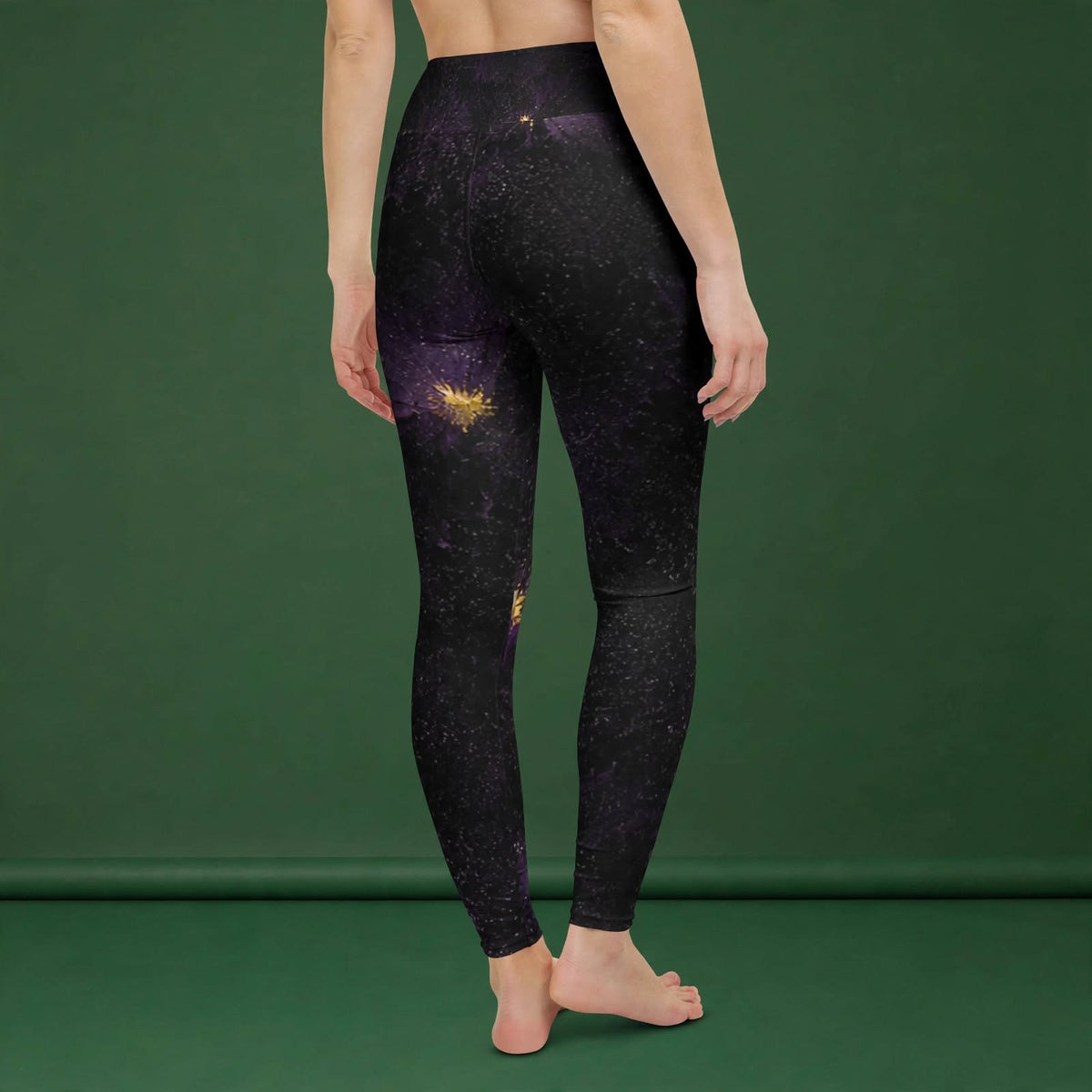 Sorbet Black Delight Viola Leggings – abstract print from the real flower, image 7
