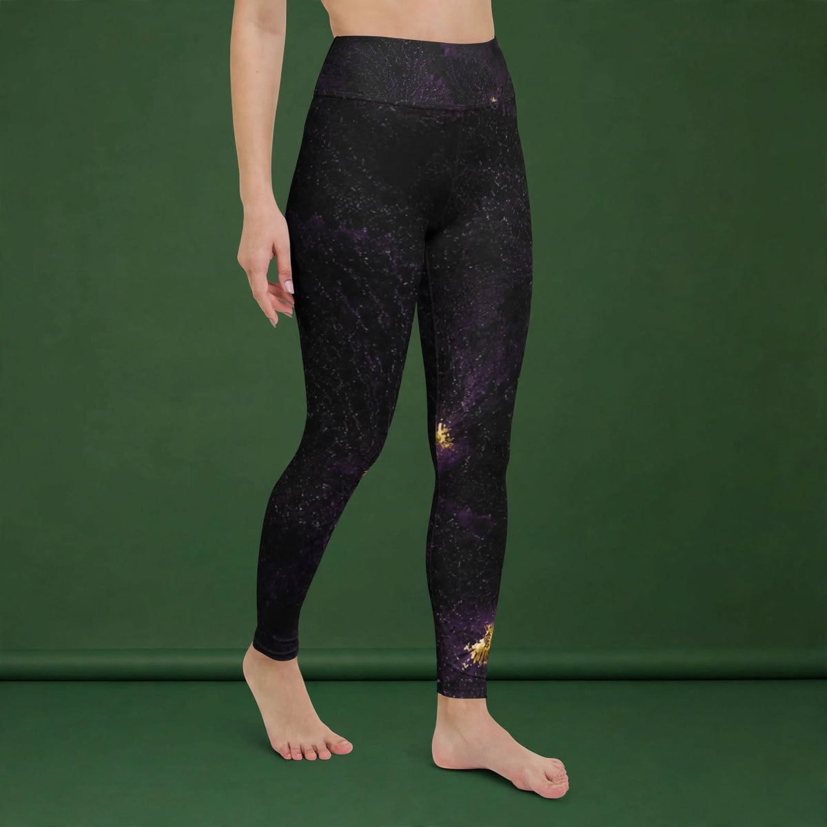 Sorbet Black Delight Viola Leggings – abstract print from the real flower, image 11