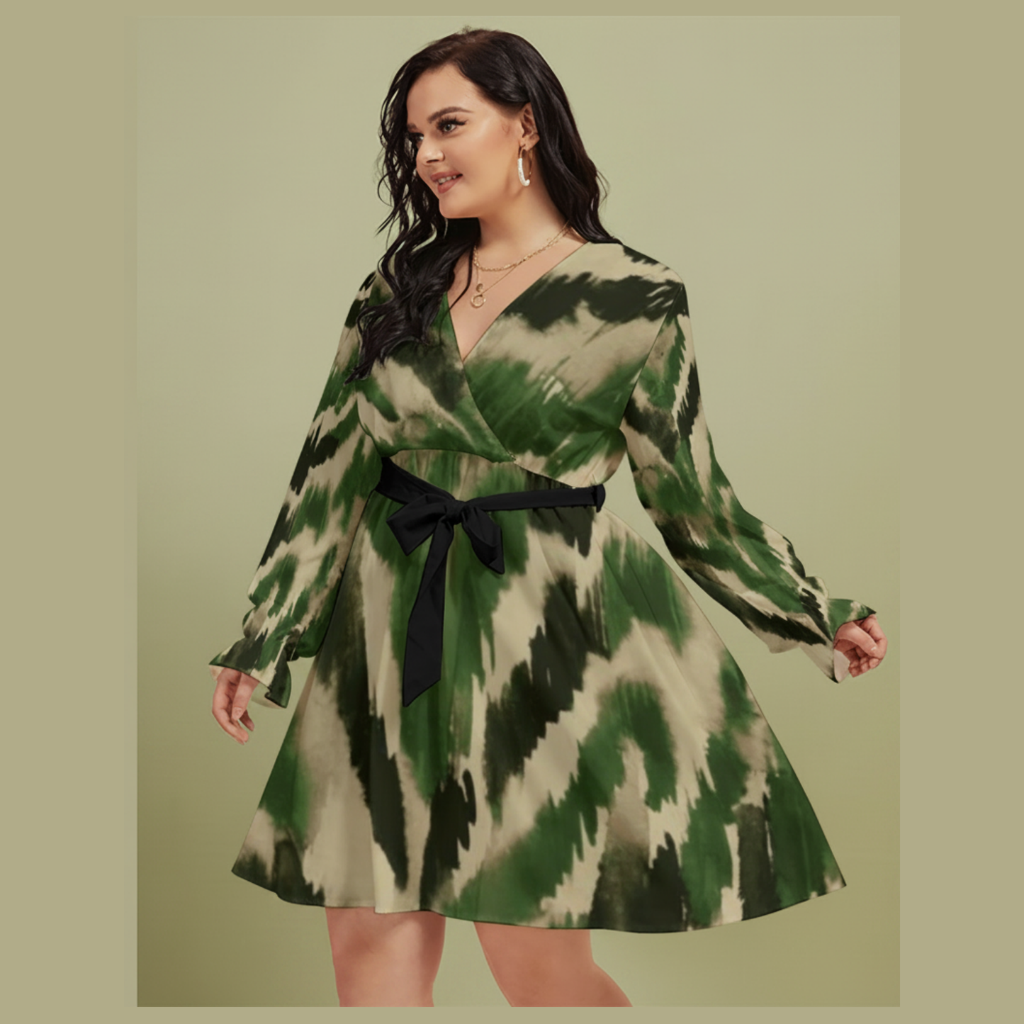 THE SYLVAN SHADOW // FOREST DNA-MATCH WRAP DRESS