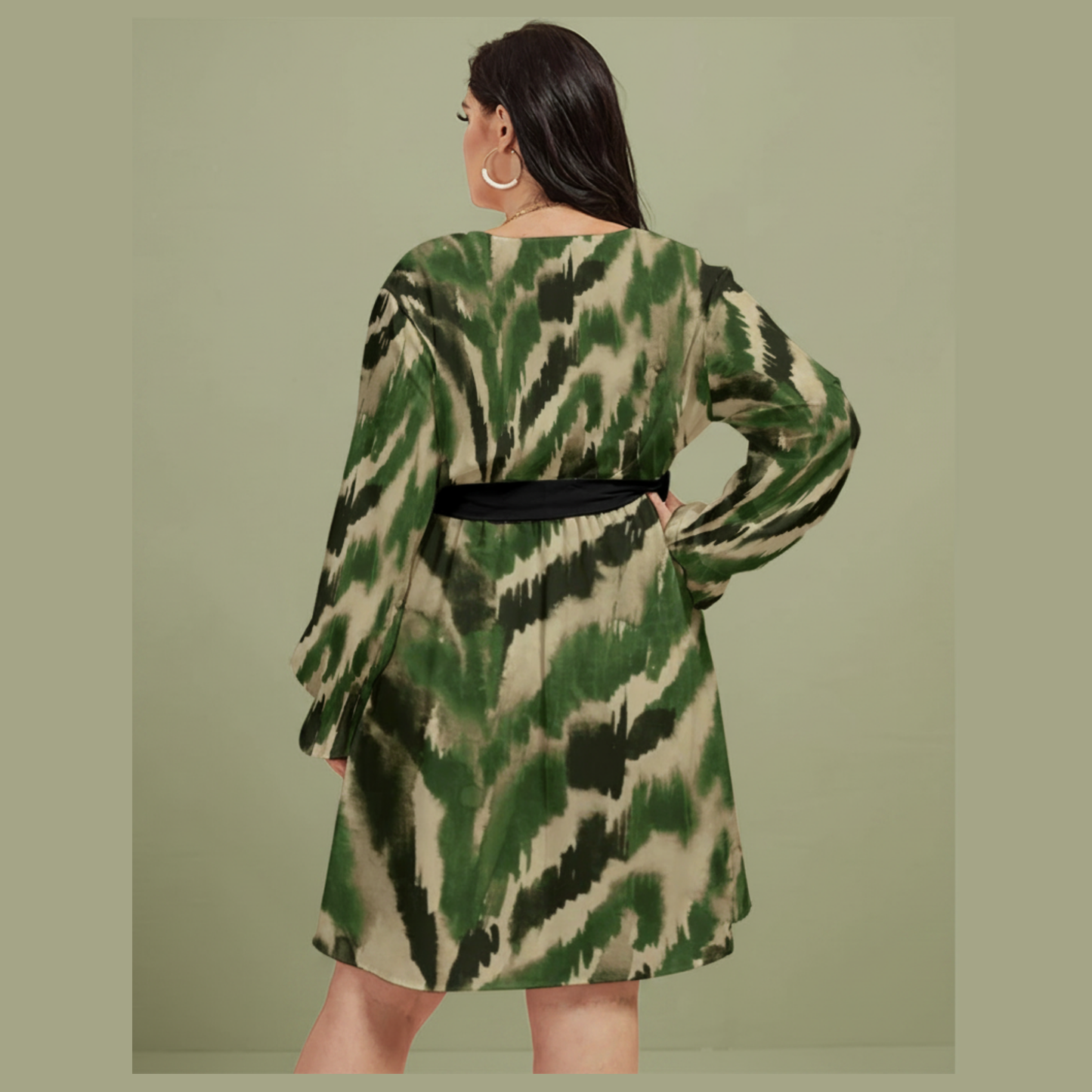 THE SYLVAN SHADOW // FOREST DNA-MATCH WRAP DRESS