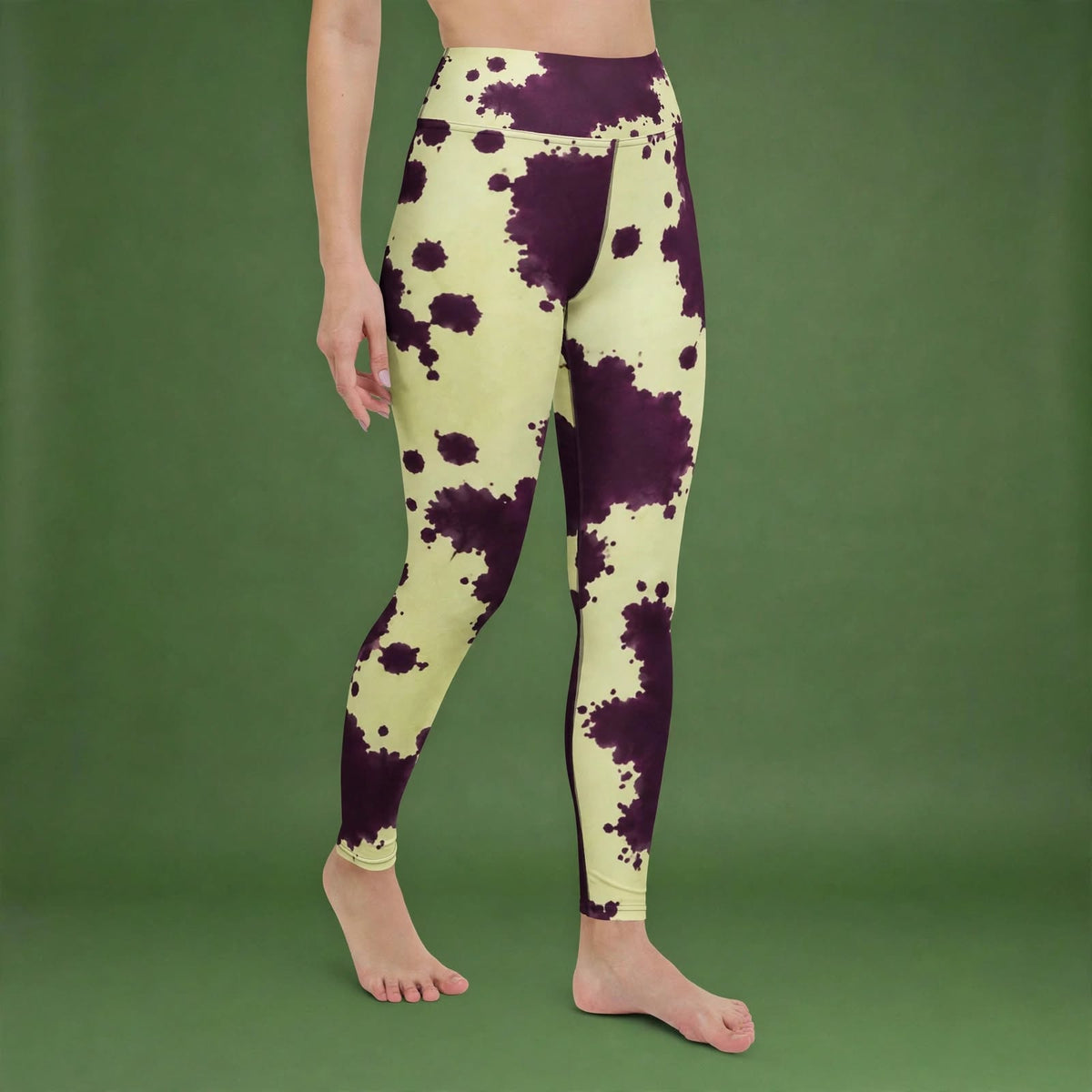 Autumn Fest Orchid Yoga Leggings – abstract print from the real flower, image 9