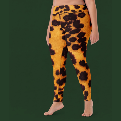 Tiger Orchid Leggings - flat lay of yoga leggings