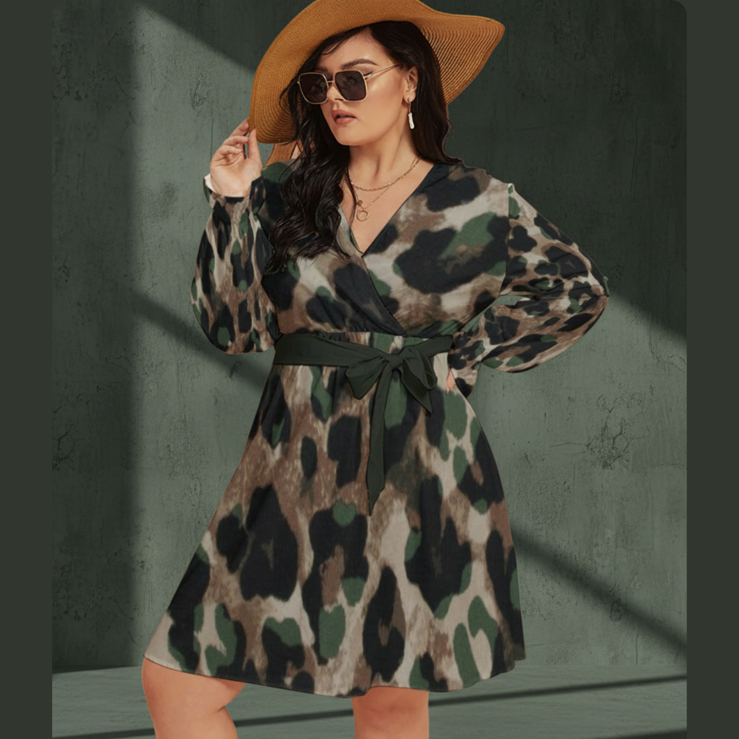 THE SYLVAN SYNTHESIS // FOREST APEX DNA-MATCH WRAP DRESS
