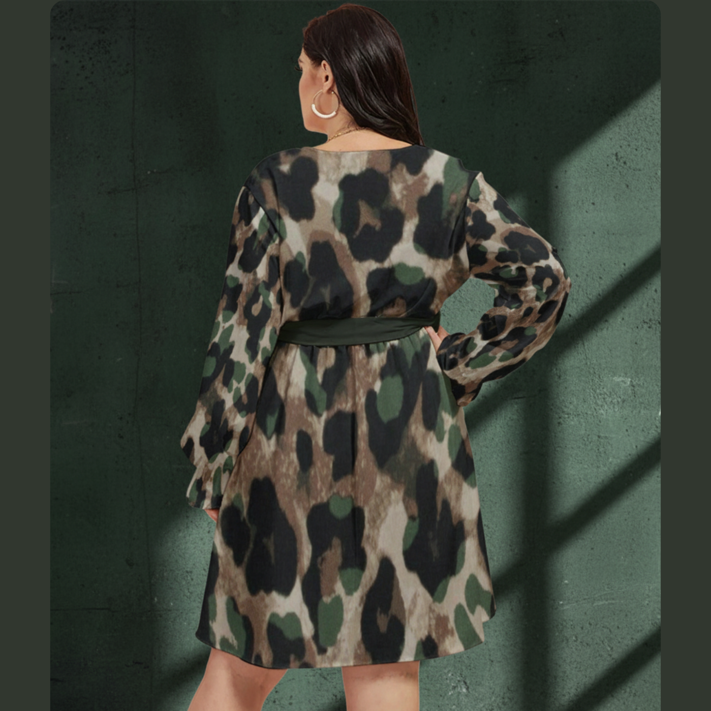 THE SYLVAN SYNTHESIS // FOREST APEX DNA-MATCH WRAP DRESS