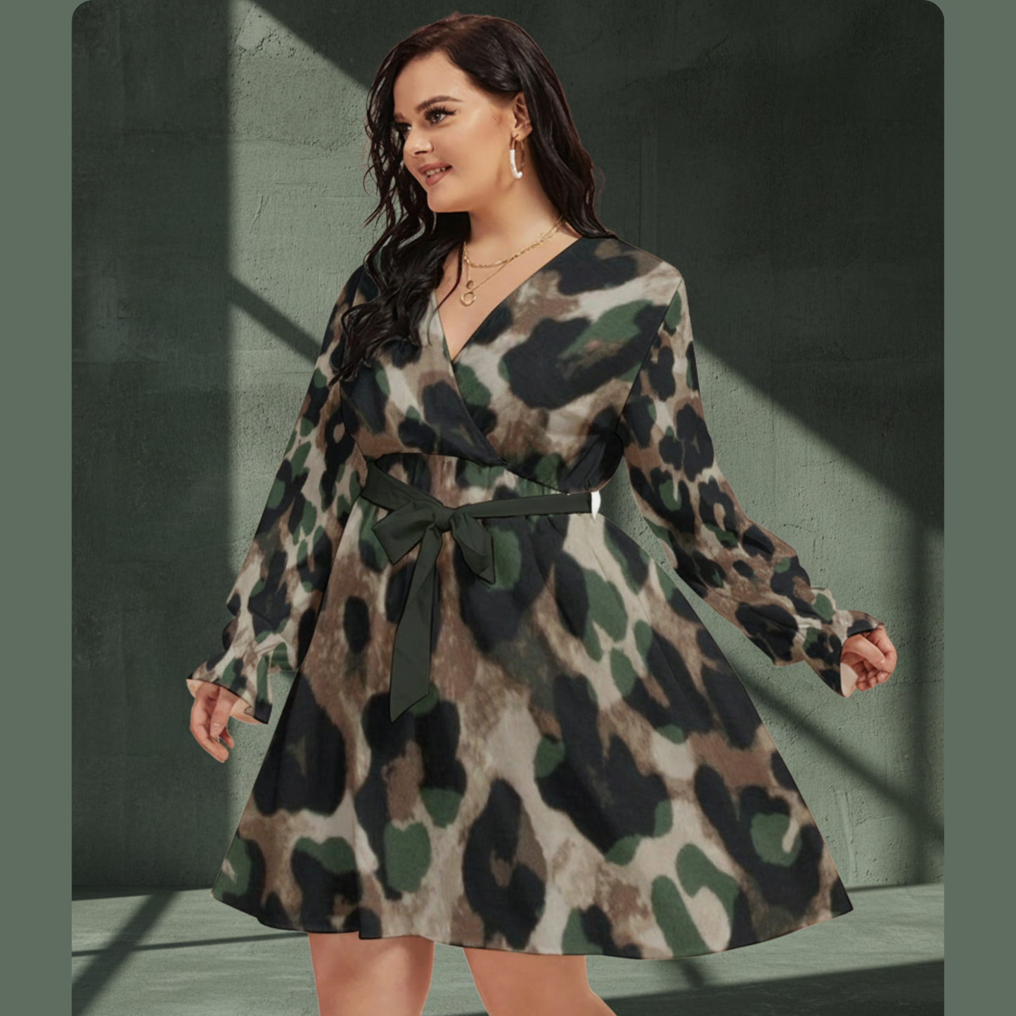THE SYLVAN SYNTHESIS // FOREST APEX DNA-MATCH WRAP DRESS