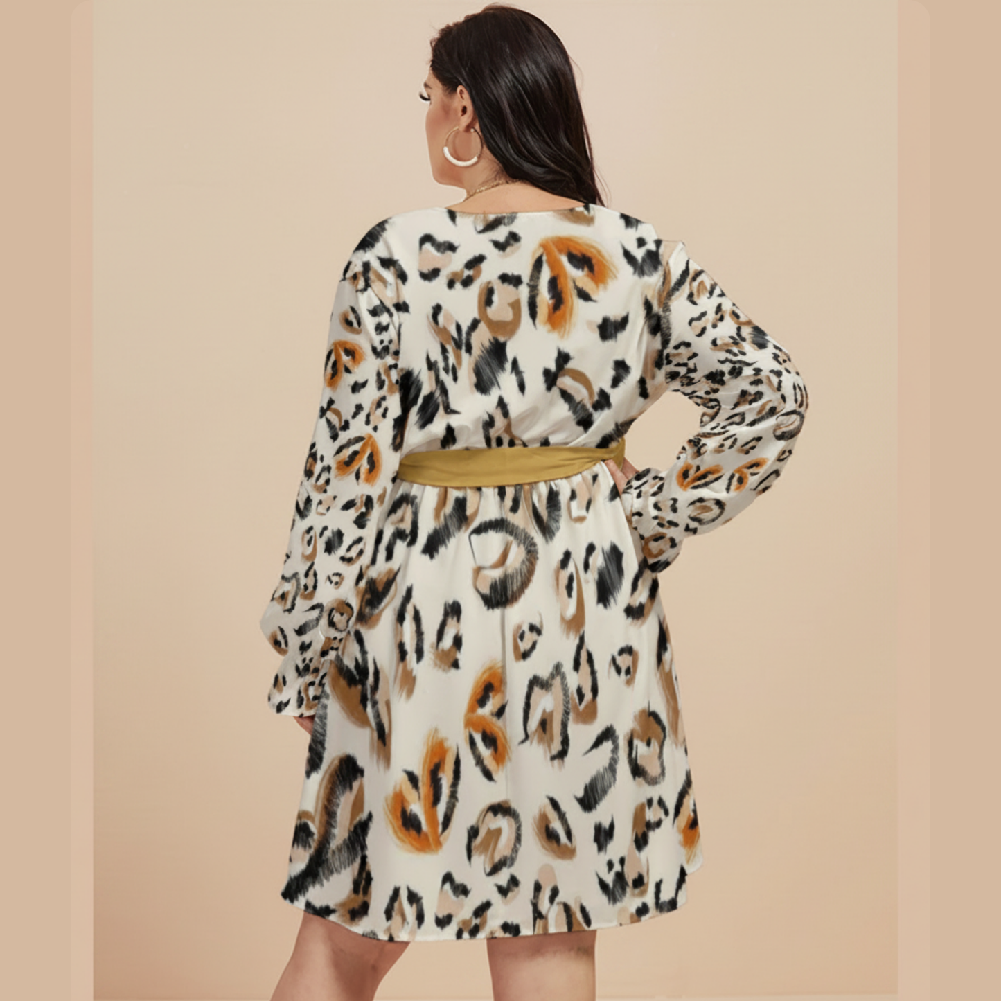 THE WILD INSTINCT // LEOPARD PRINT WRAP DRESS