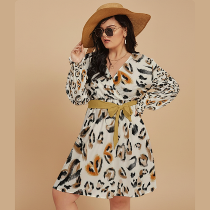 THE WILD INSTINCT // LEOPARD PRINT WRAP DRESS