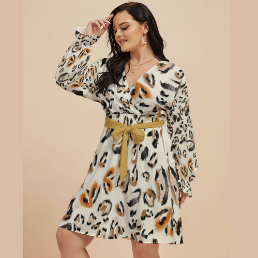 THE WILD INSTINCT // LEOPARD PRINT WRAP DRESS