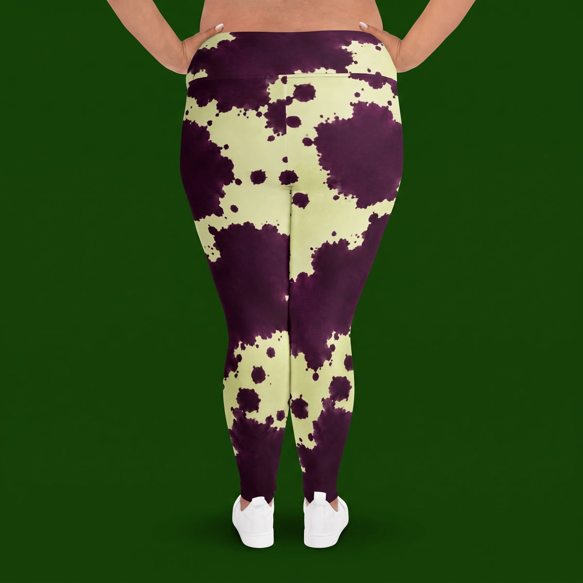 Autumn Fest Orchid Plus Size Leggings – abstract print from the real flower, image 1