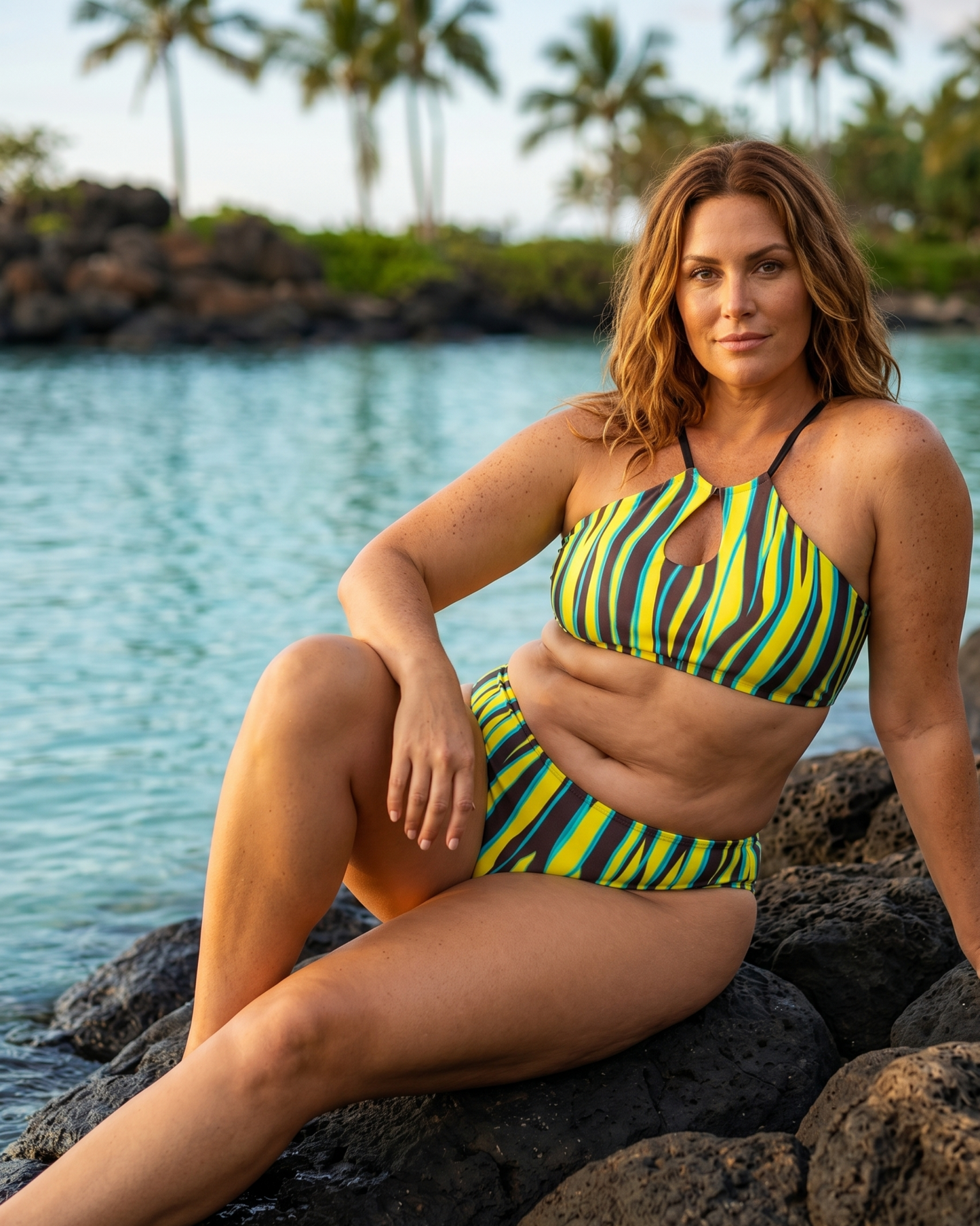 THE ROYAL ANGELFISH // CAMI KEYHOLE ONE-PIECE SWIMSUIT