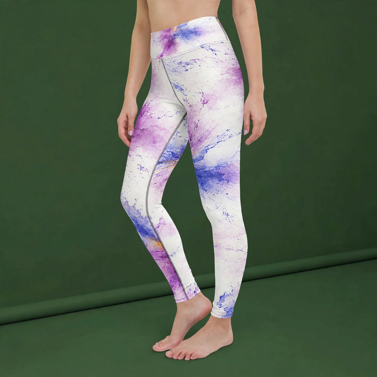 Sorbet Pink Halo Viola Leggings – abstract print from the real flower, image 12