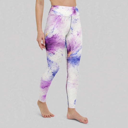 Leggings in the Sorbet Pink Halo print, studio product shot (view 4).