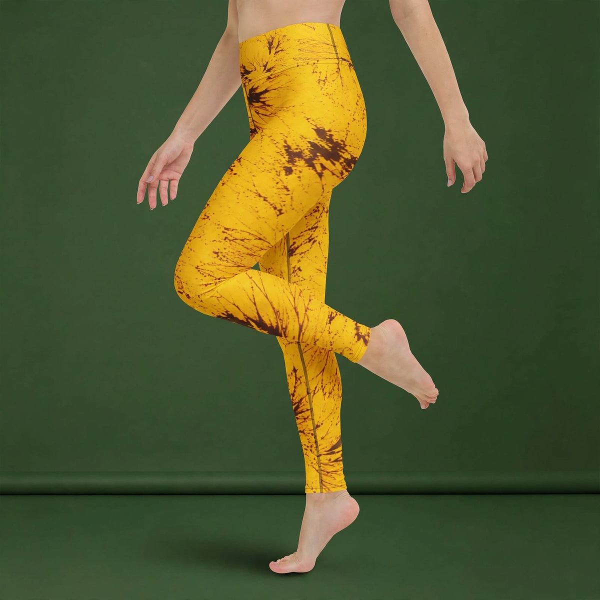 Sorbet Honeybee Viola Leggings – abstract print from the real flower, image 9