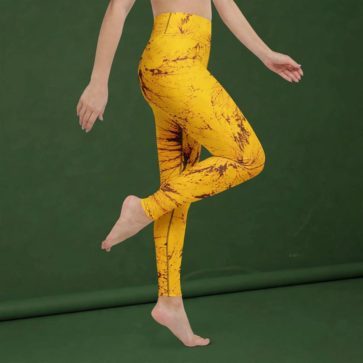 Sorbet Honeybee Viola Leggings – abstract print from the real flower, image 8