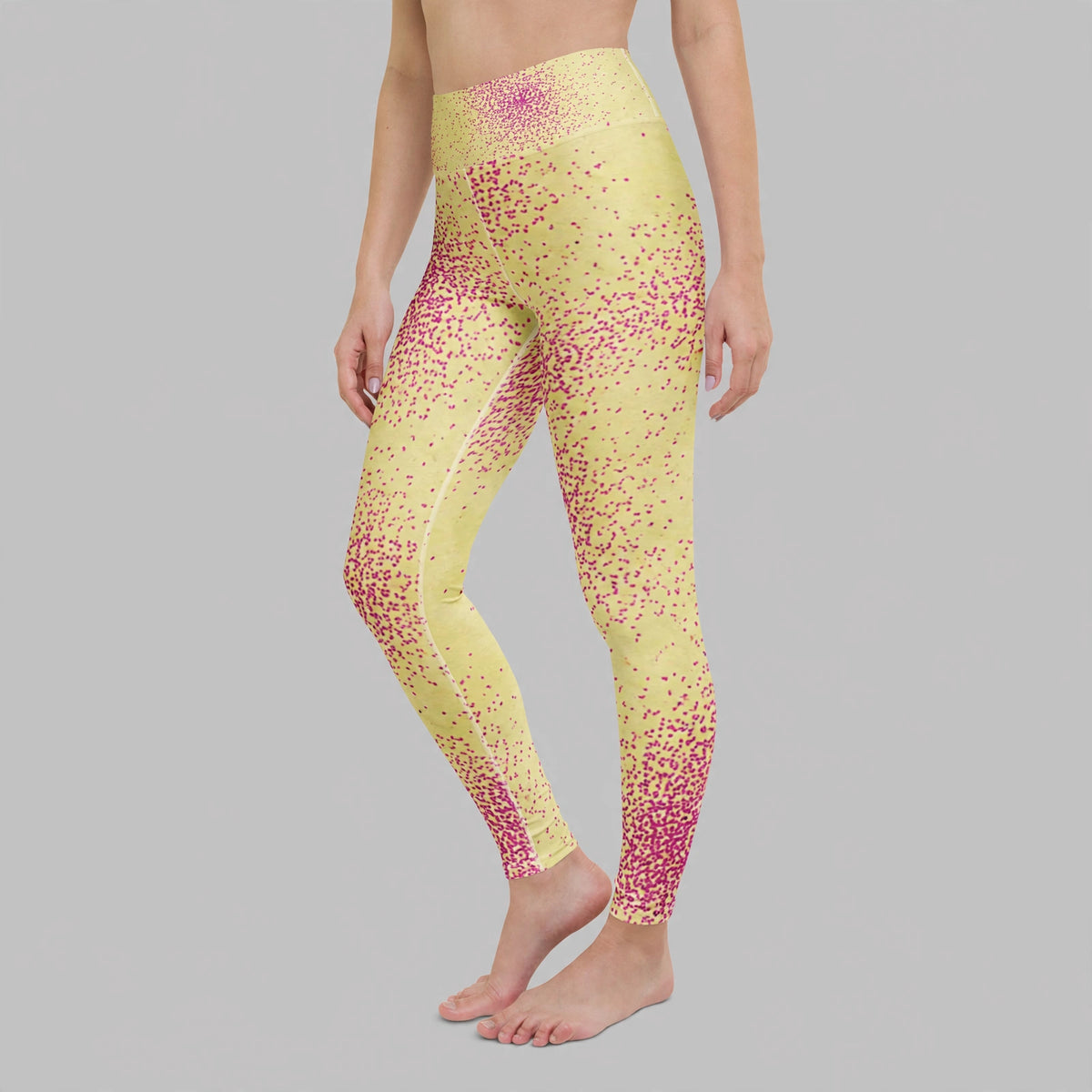 Leggings in the Dust Bunny Orchid (deep burgundy) print, studio product shot (view 7).