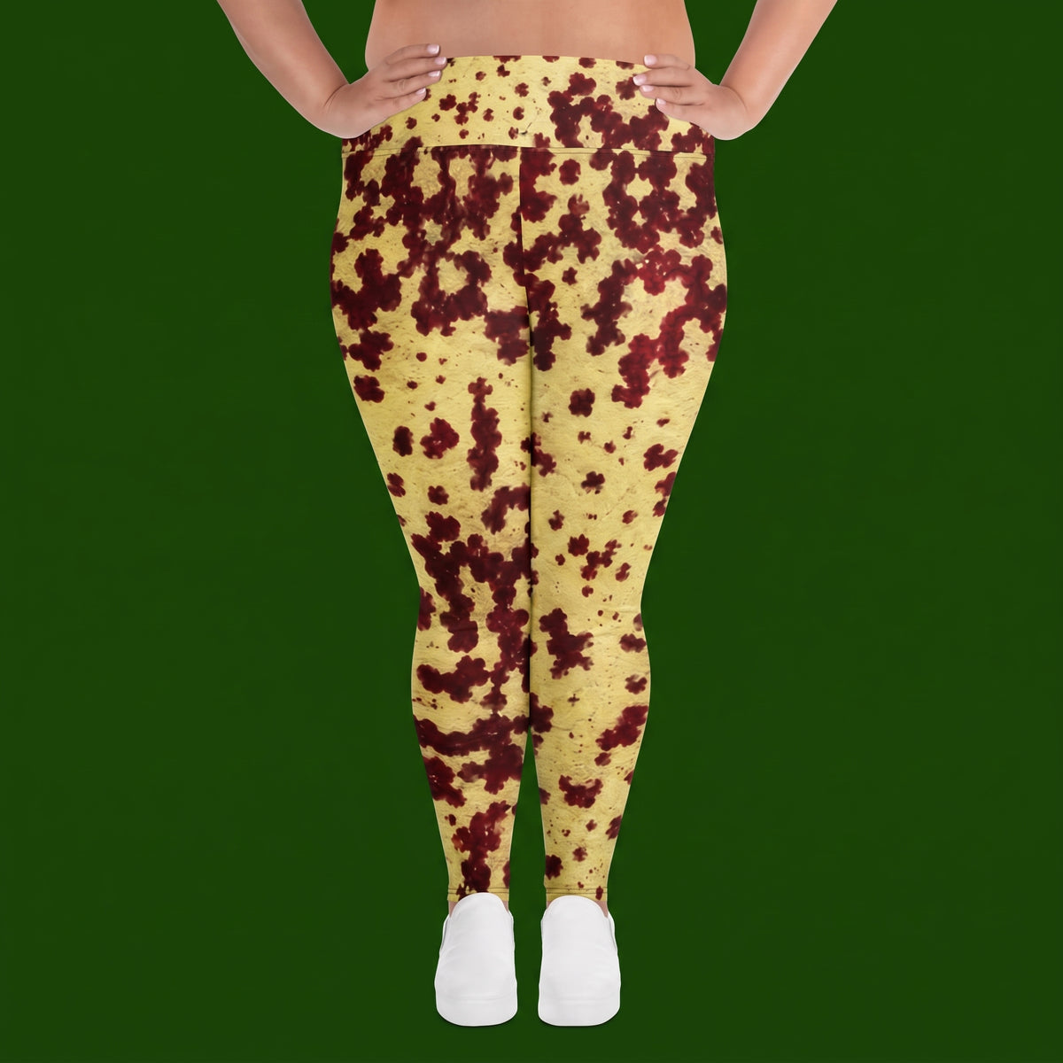 Godefroyae Orchid Plus Size Leggings – abstract print from the real flower, image 2