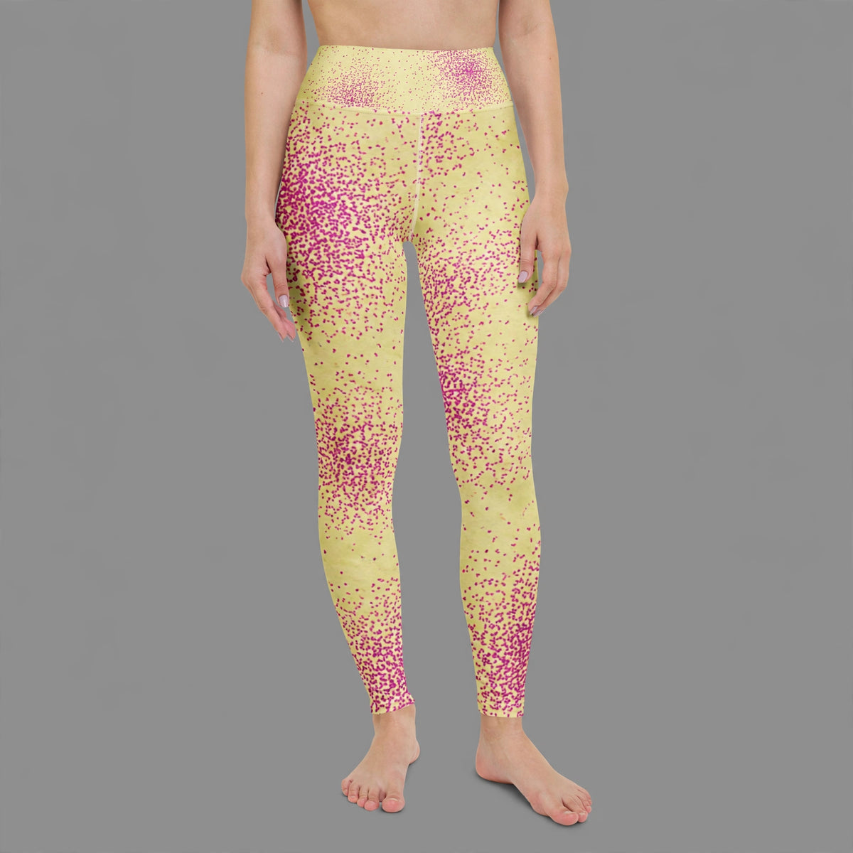Leggings in the Dust Bunny Orchid (deep burgundy) print, studio product shot (view 5).