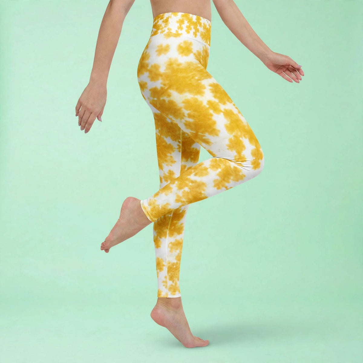 Rancho Bariloche Orchid Yoga Leggings – abstract print from the real flower, image 10
